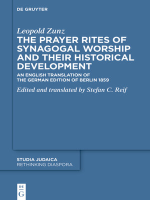 cover image of The Prayer Rites of Synagogal Worship and their Historical Development